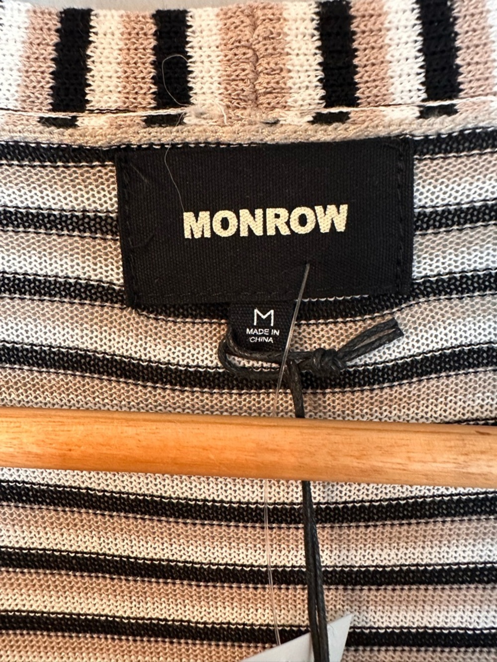 NWT Monrow Stripe Sweater Cardigan M - Picture 7 of 10